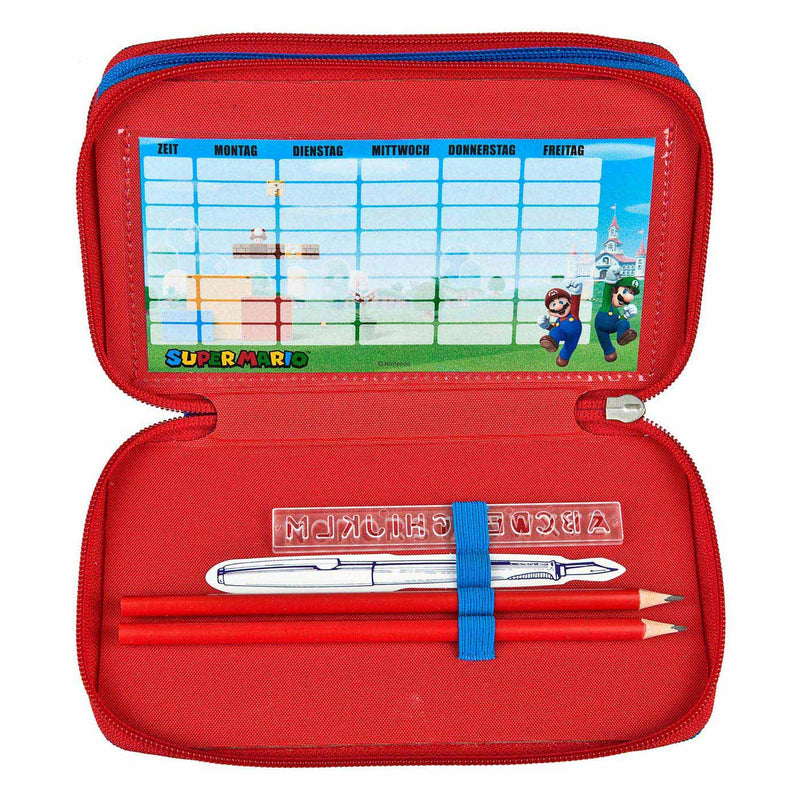 Afbeelding laden in galerijviewer, Undercover super mario 3-vaks gevulde etui
