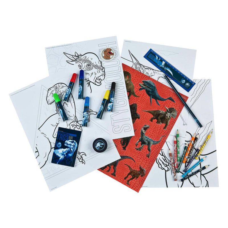 Afbeelding laden in galerijviewer, Undercover jurassic world schrijfwaren torenset, 35dlg.
