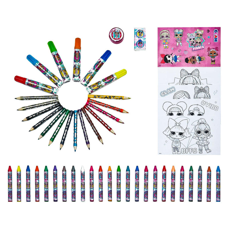 Afbeelding laden in galerijviewer, L.o.l. surprise! kleurkoffer, 51dlg.

