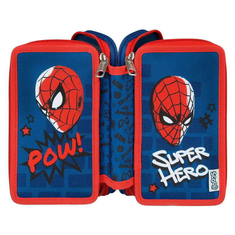 Afbeelding laden in galerijviewer, Undercover 3-Vaks Gevulde Etui Spiderman
