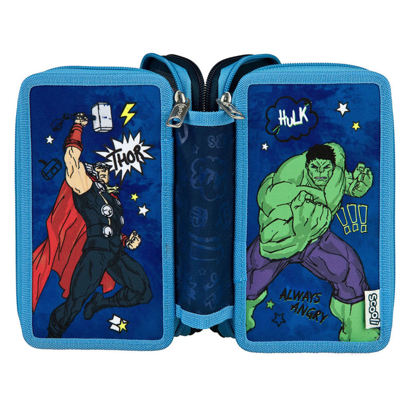 Afbeelding laden in galerijviewer, Undercover 3-vaks gevulde etui avengers
