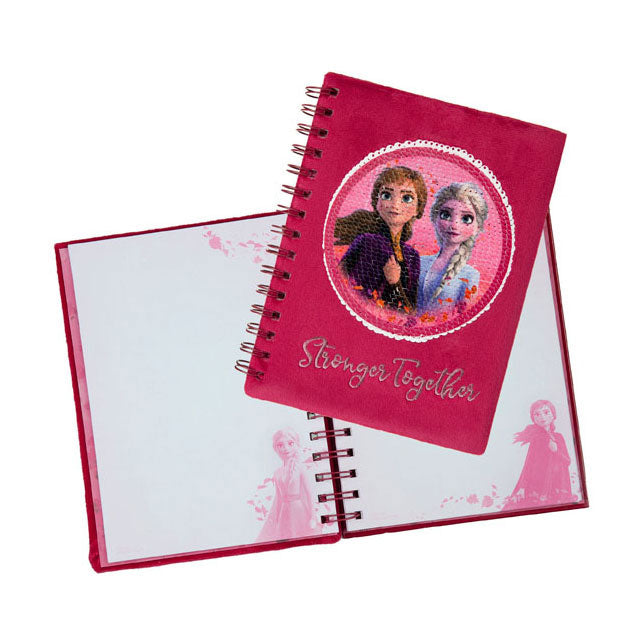 Afbeelding laden in galerijviewer, Undercover notitieboek a5 disney frozen met pailletten
