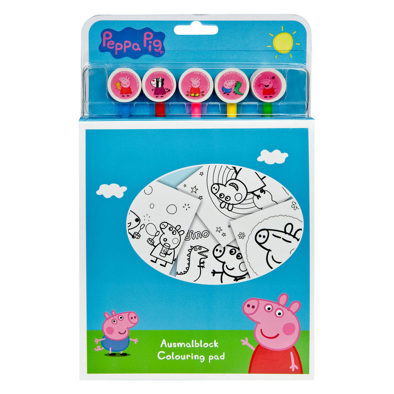 Afbeelding laden in galerijviewer, Undercover kleurblok peppa pig met 5 kleurpotloden

