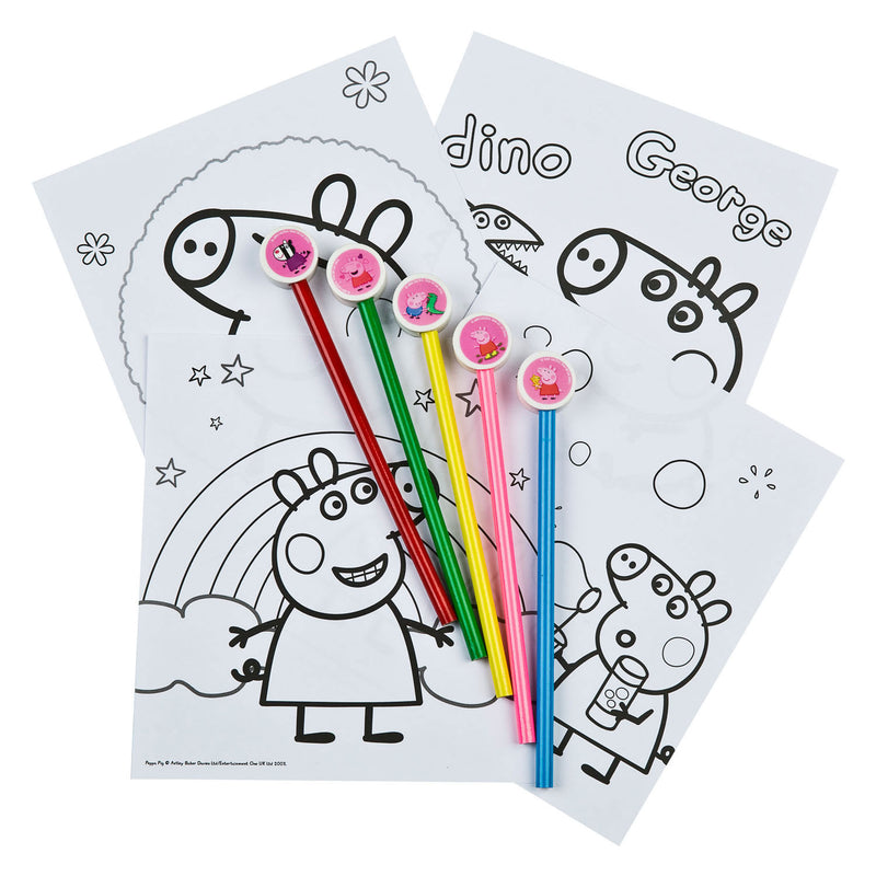 Afbeelding laden in galerijviewer, Undercover kleurblok peppa pig met 5 kleurpotloden
