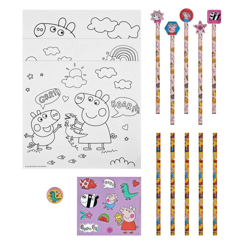 Afbeelding laden in galerijviewer, Undercover kleurset met gummen peppa pig, 29dlg.
