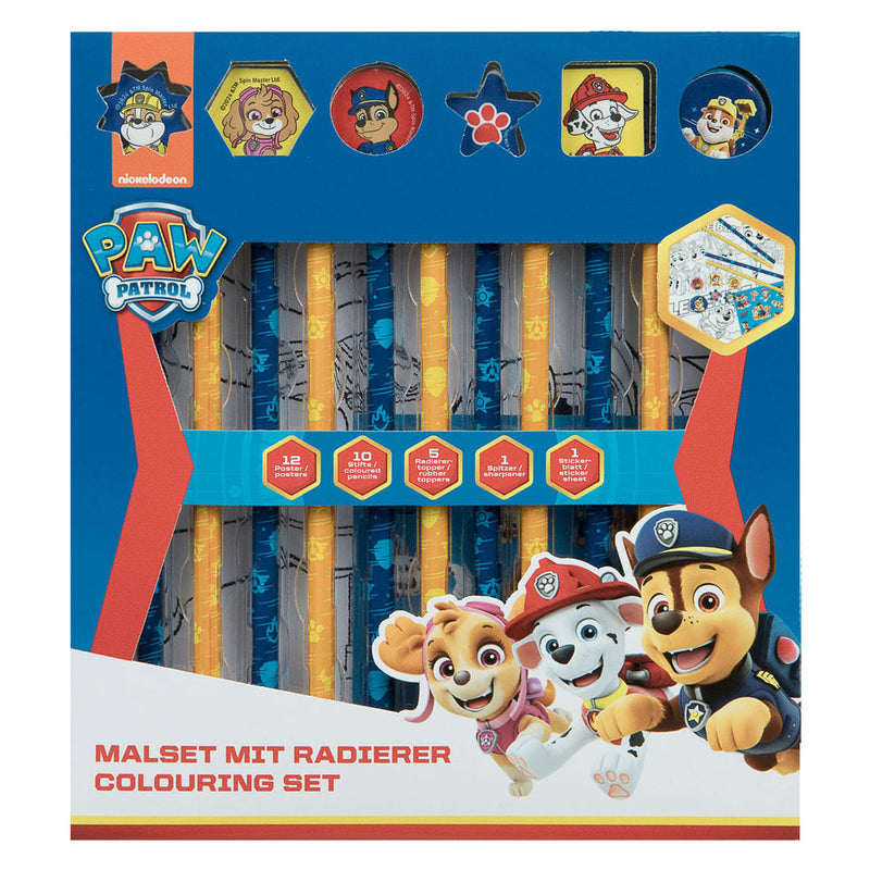 Afbeelding laden in galerijviewer, Undercover kleurset met gummen paw patrol, 29dlg.

