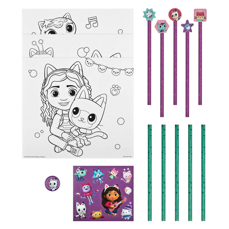 Afbeelding laden in galerijviewer, Undercover kleurset met gummen gabby's poppenhuis, 29dlg.
