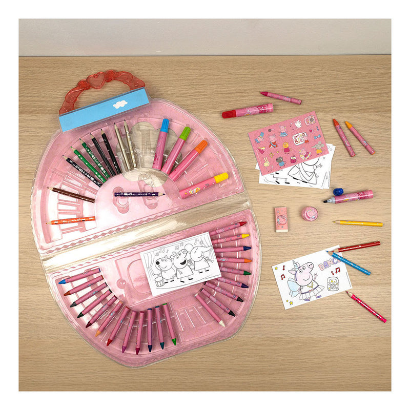 Afbeelding laden in galerijviewer, Undercover Kleurkoffer Peppa Pig, 51dlg.
