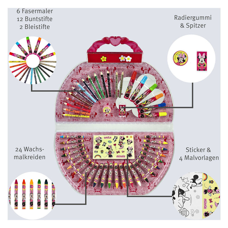 Afbeelding laden in galerijviewer, Undercover kleurkoffer minnie mouse, 51dlg.
