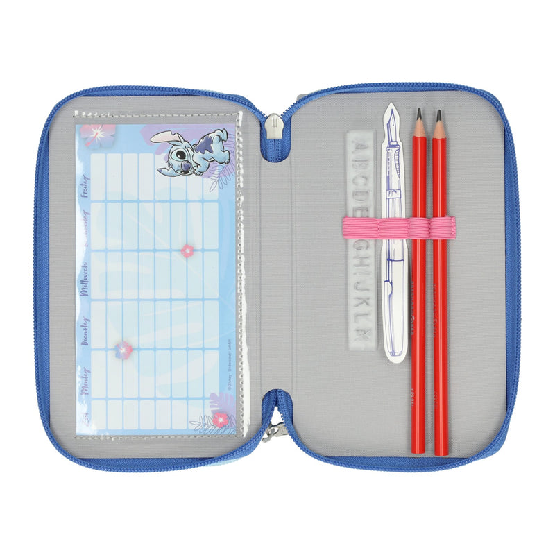 Afbeelding laden in galerijviewer, Undercover stitch gevuld 3-vaks etui
