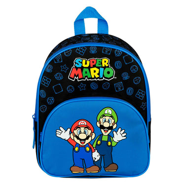 Undercover rugzak met voorvak super mario blauw