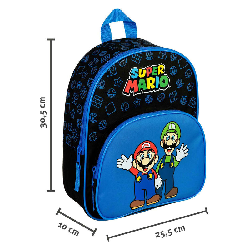 Afbeelding laden in galerijviewer, Undercover rugzak met voorvak super mario blauw
