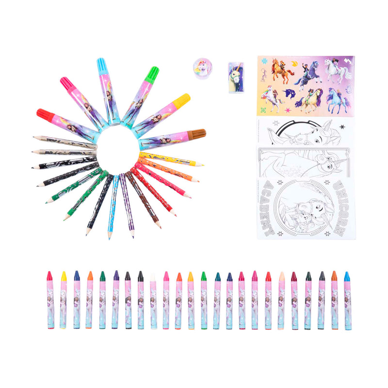 Afbeelding laden in galerijviewer, Undercover unicorn academy kleurkoffer, 51dlg
