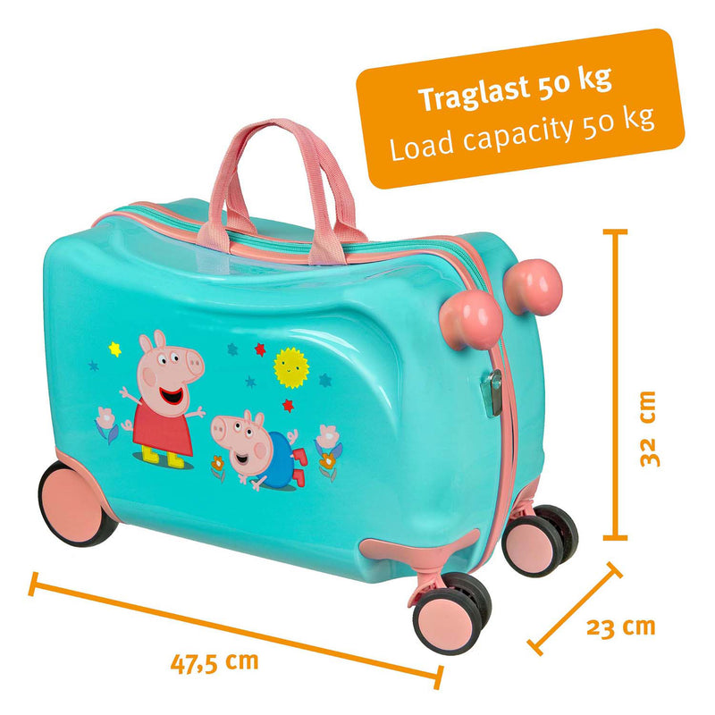 Afbeelding laden in galerijviewer, Undercover trolleykoffer ride-on peppa pig
