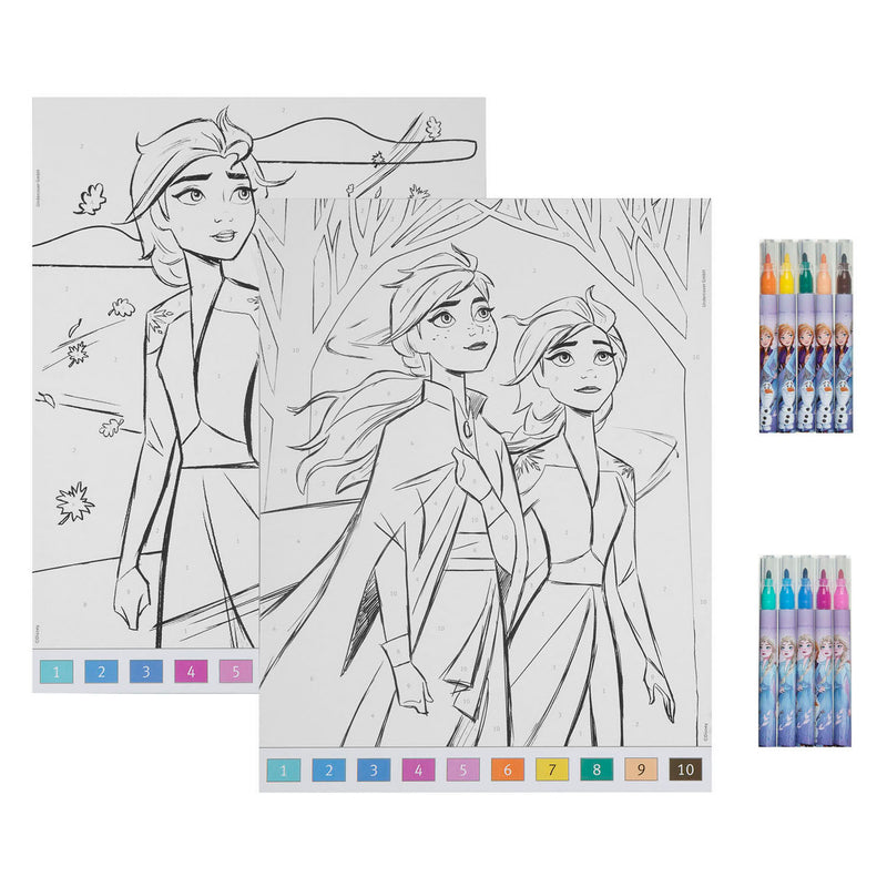 Afbeelding laden in galerijviewer, Undercover kleuren op nummer set frozen
