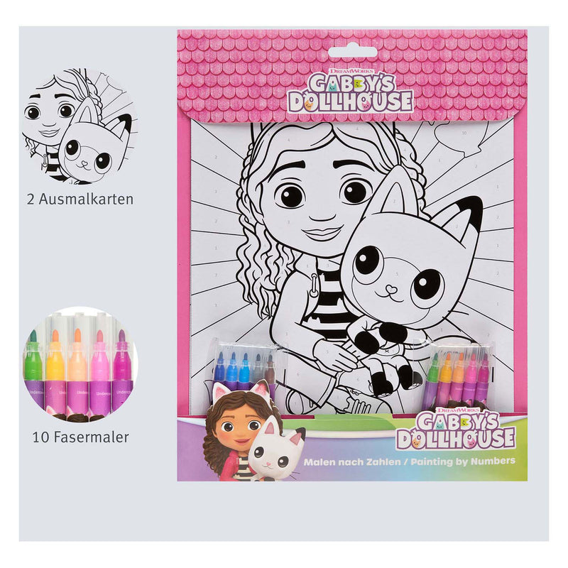 Afbeelding laden in galerijviewer, Undercover kleuren op nummer set gabby's poppenhuis
