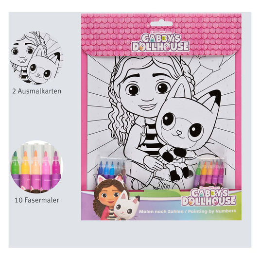 Undercover kleuren op nummer set gabby's poppenhuis