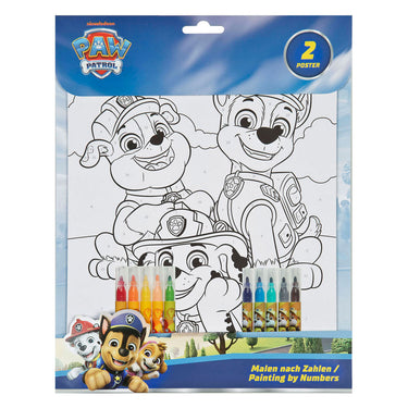 Undercover kleuren op nummer set paw patrol