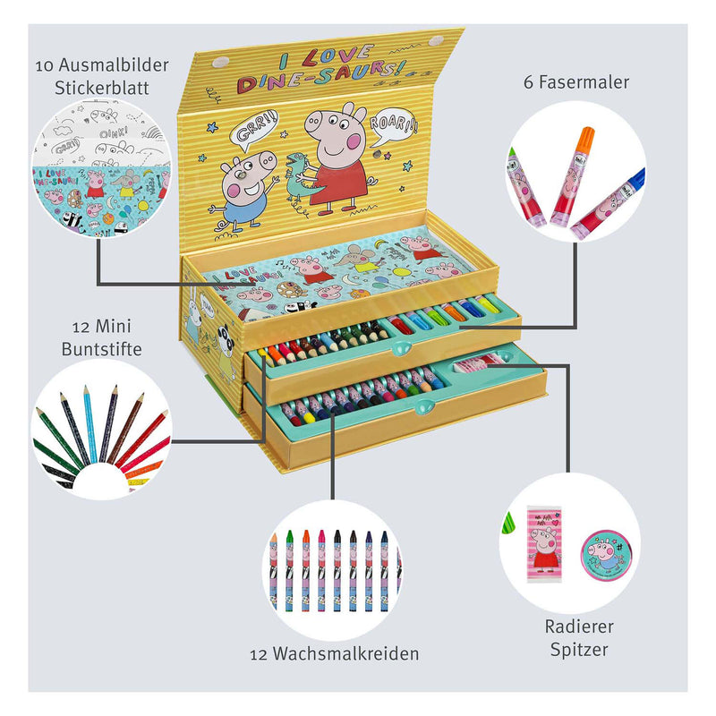 Afbeelding laden in galerijviewer, Undercover kleurkoffer peppa pig - 44dlg.
