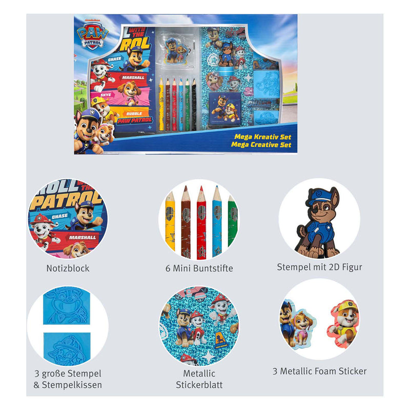 Afbeelding laden in galerijviewer, Paw patrol mega kleur- en stempelset - 15dlg.
