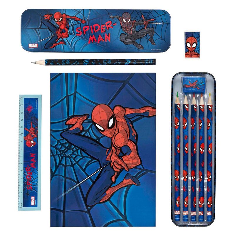 Afbeelding laden in galerijviewer, Undercover schrijfwaren set spiderman - 11dlg.
