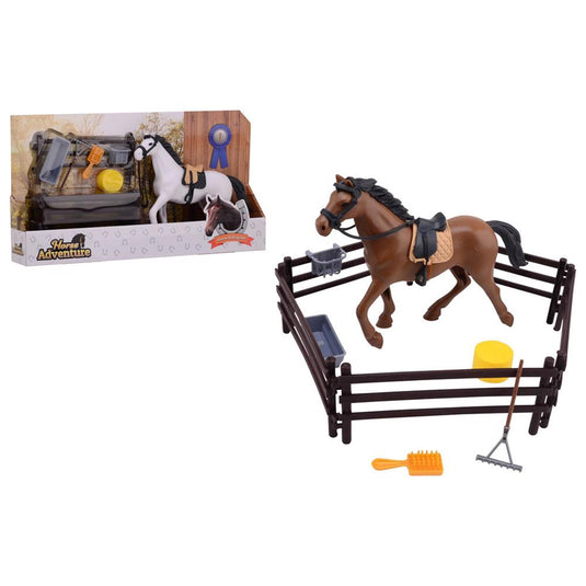 Johntoy john toy paarden speel set met accessoires in doos