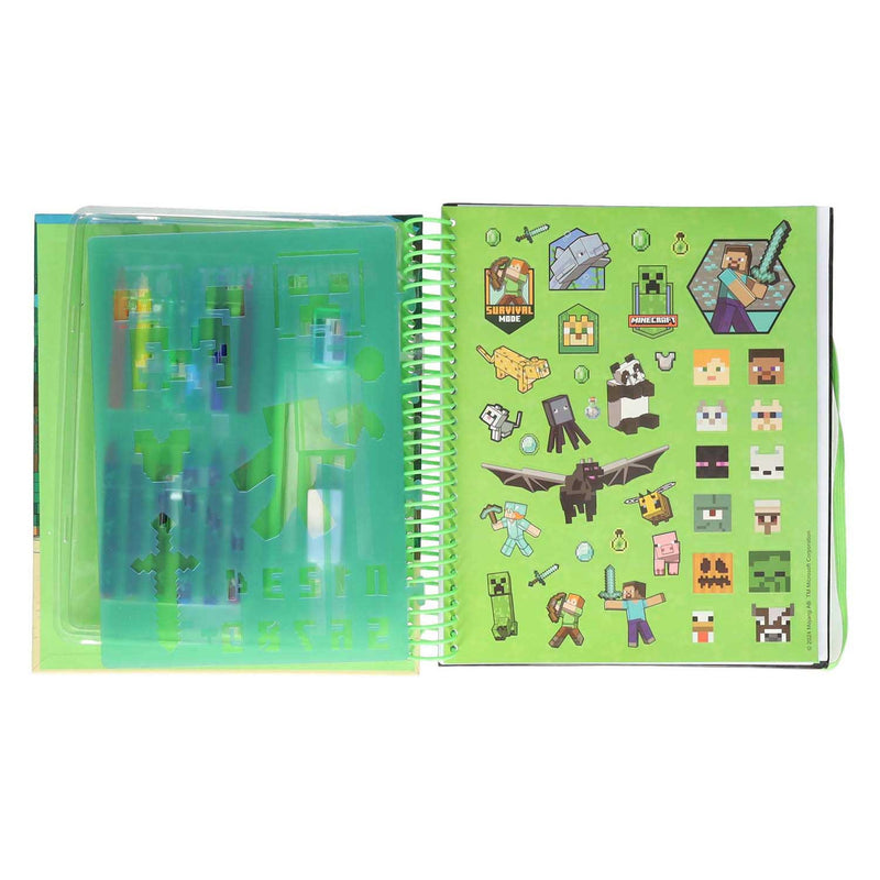 Afbeelding laden in galerijviewer, Merkloos sans marque minecraft super activiteitenboek met stickers
