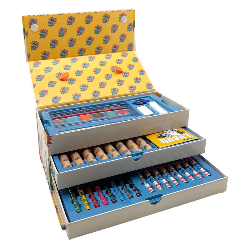 Afbeelding laden in galerijviewer, Speelgoedland stitch kleurkoffer set - 52dlg.
