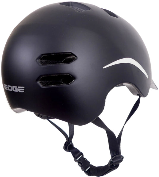 Edge fietshelm urban e-bike pedelec large (58-62cm) - zwart - nta 8776 keurmerk (bromfiets speed pedelec)