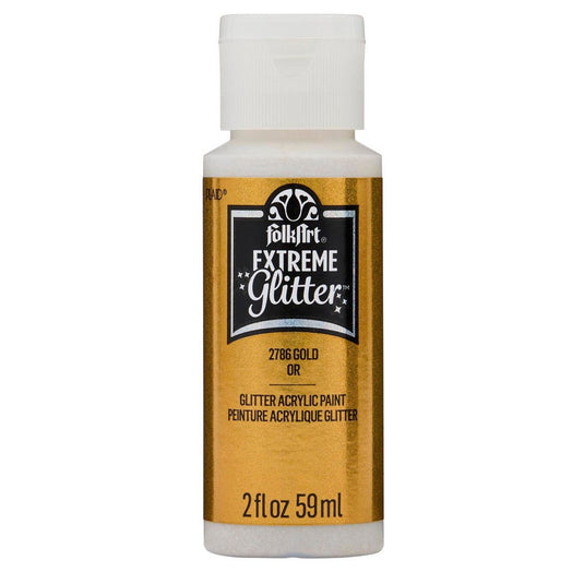 Folkart • extreme glitter acrylic paint gold 59ml