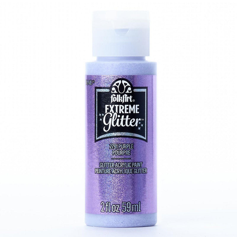 Afbeelding laden in galerijviewer, Folkart • extreme glitter acrylic paint purple 59ml
