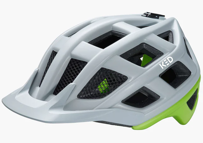 Afbeelding laden in galerijviewer, Ked Fietshelm Crom XL (60-64cm) Grijs soft Groen matt
