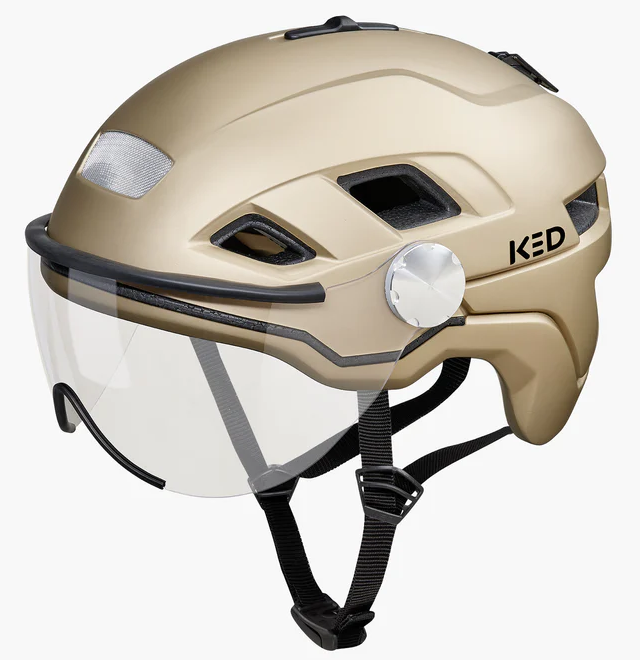 Afbeelding laden in galerijviewer, Ked Fietshelm B-Vis X-Lite M (52-58cm) Goud metallic matt
