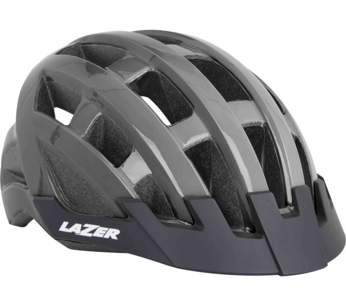 Afbeelding laden in galerijviewer, Lazer fietshelm compact unisize (54-61 cm) - titanium
