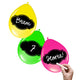 Folat bv beschrijfbare ballonnen neon, 6st.