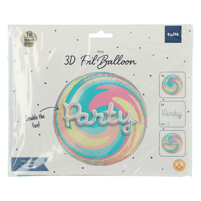 Afbeelding laden in galerijviewer, Folat bv 3d folieballon 'party' 56cm
