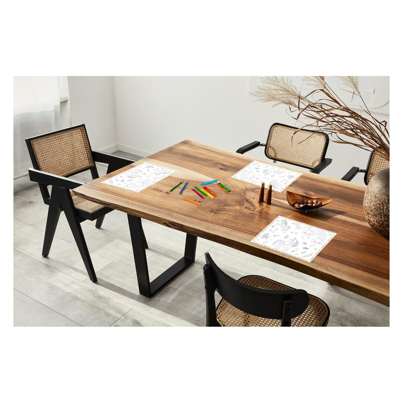 Afbeelding laden in galerijviewer, Folat bv inkleurbare placemats unicorns rainbows, 6st.
