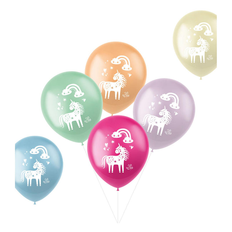 Afbeelding laden in galerijviewer, Folat bv latex ballonnen unicorns rainbows, 6st.
