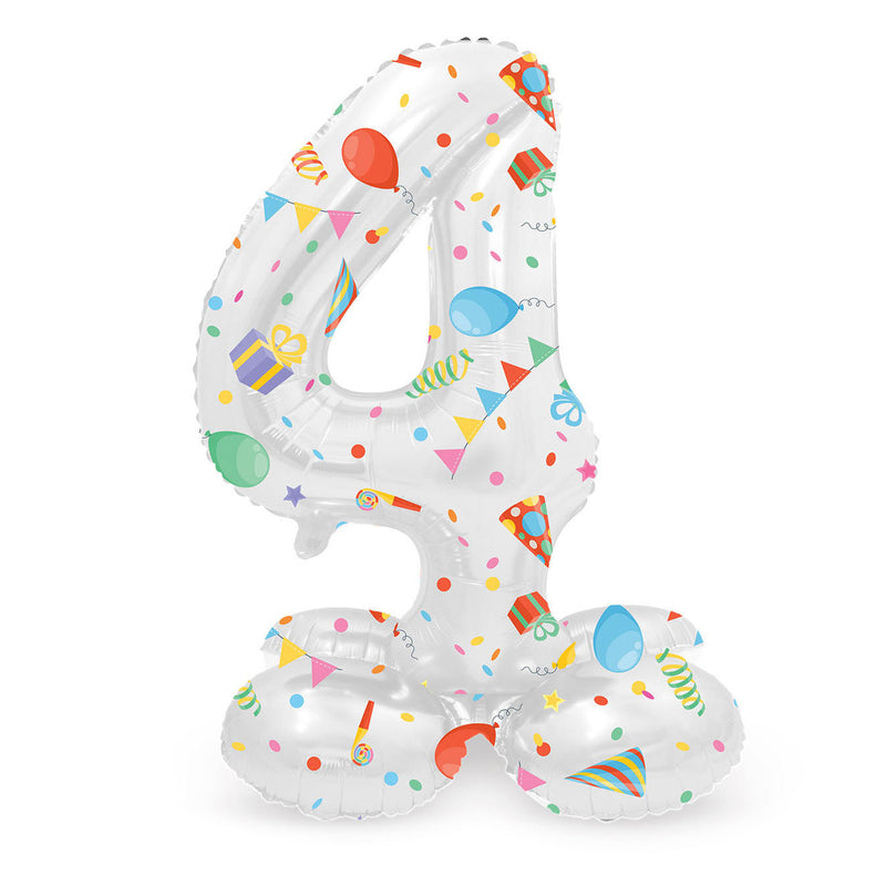 Afbeelding laden in galerijviewer, Folat bv staande folieballon joyful party cijfer 4 -72cm
