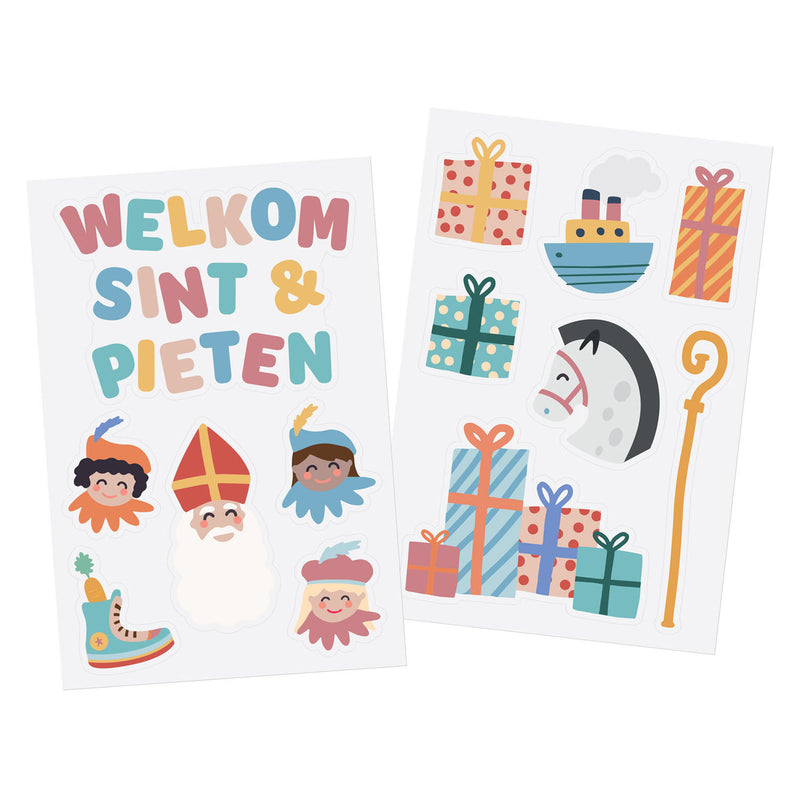 Afbeelding laden in galerijviewer, Folat bv raamstickers welkom sint pieten, 13st.
