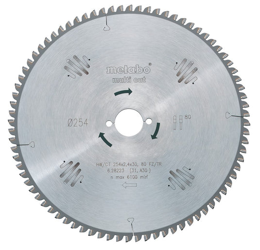 Metabo accessoires cirkelzaagblad hw ct ø 254x30 ,80 fz tz - 628223000