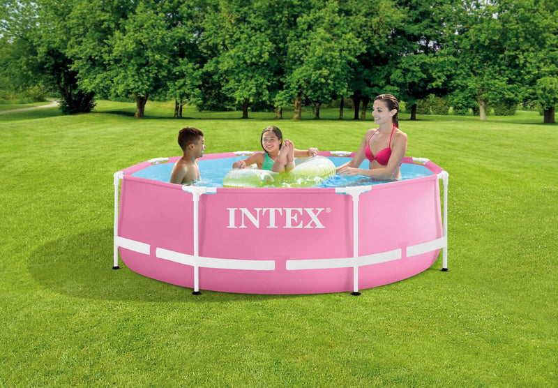 Afbeelding laden in galerijviewer, Intex pink metal frame zwembad 244 x 76 cm
