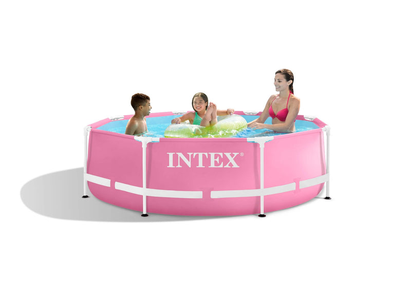 Afbeelding laden in galerijviewer, Intex pink metal frame zwembad 244 x 76 cm
