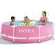 Intex Pink Metal Frame zwembad 244 x 76 cm met filterpomp