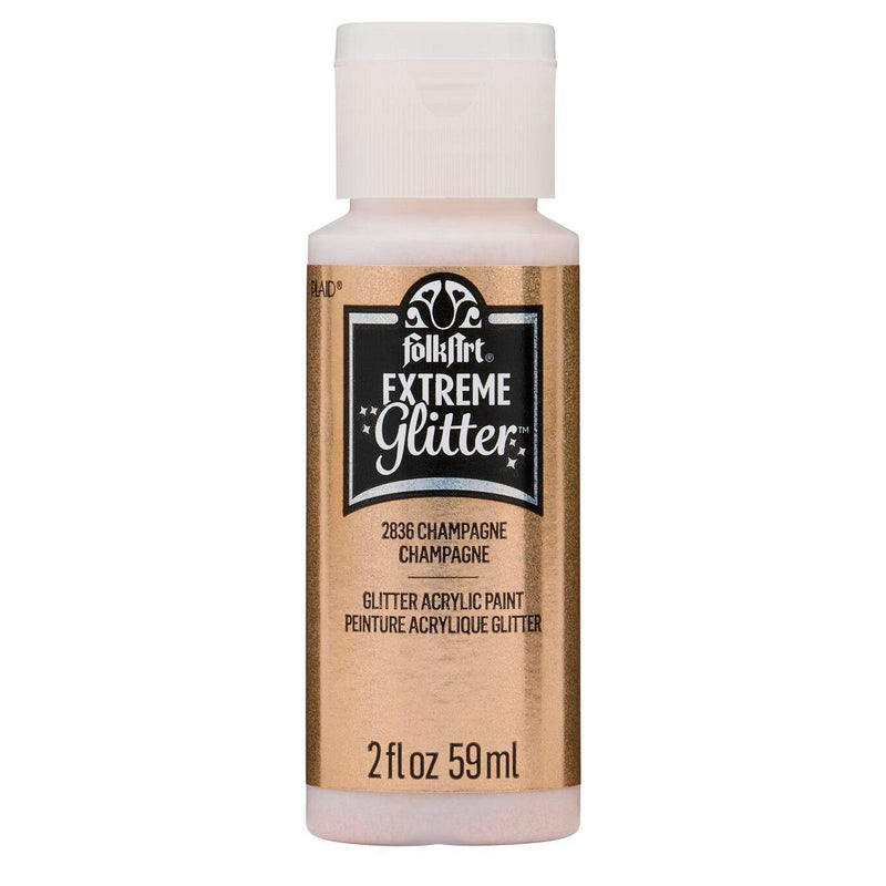Afbeelding laden in galerijviewer, Folkart • extreme glitter acrylic paint champagne 59ml
