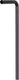 Differnz vloerbuis mat zwart � duurzaam roestvrij staal � ø 32 mm � 750 x 220 mm