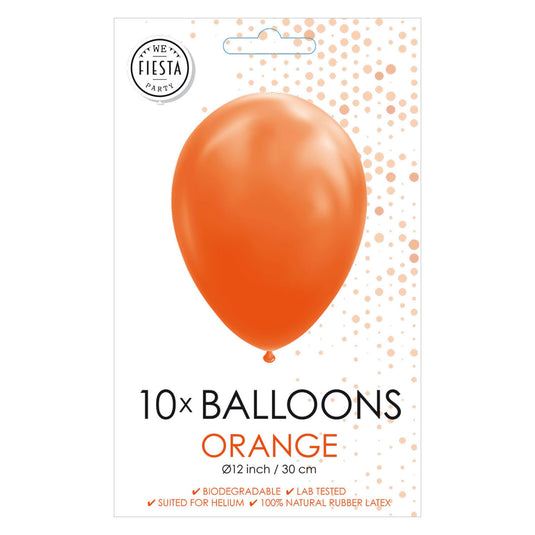 Globos ballonnen oranje 30cm, 10st.