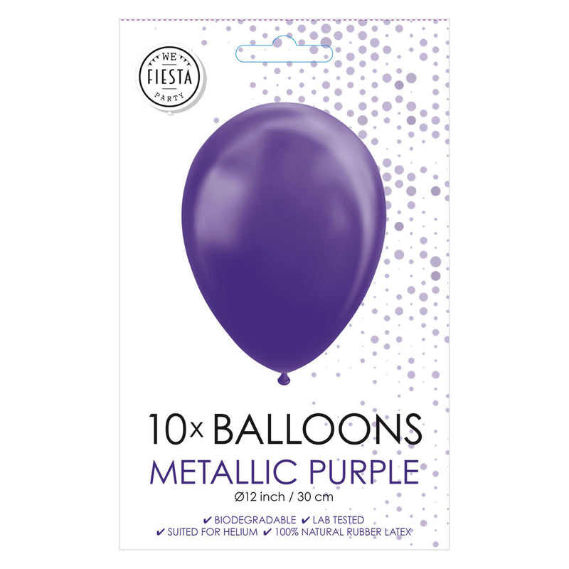 Afbeelding laden in galerijviewer, Globos ballonnen metallic paars 30cm, 10st.
