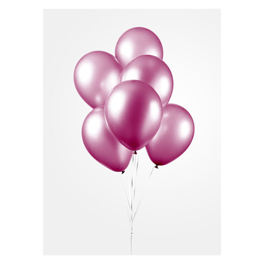 Globos ballonnen pearl hard roze 30cm, 10st.