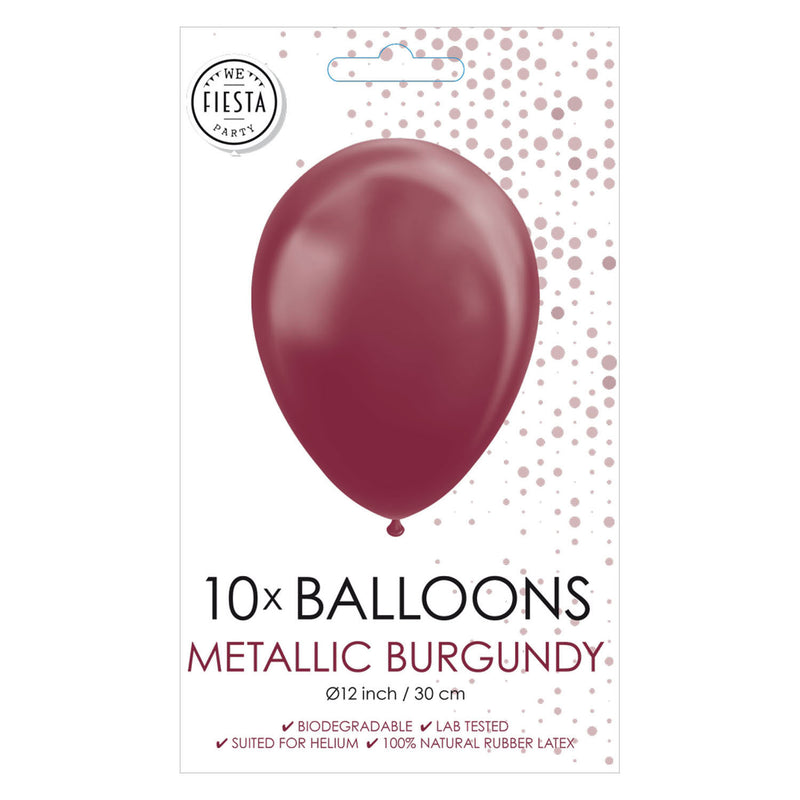 Afbeelding laden in galerijviewer, Globos Ballonnen Metallic Bordeaux 30cm, 10st.
